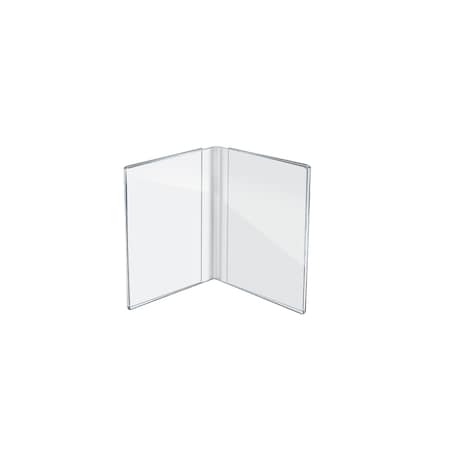 Azar Displays 4"W x 6"H Dual Acrylic Frame, PK10 107726-10PK